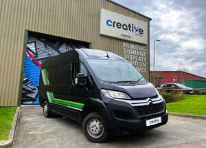 Van Graphics on Black Citroen Relay Van for Ben Coath