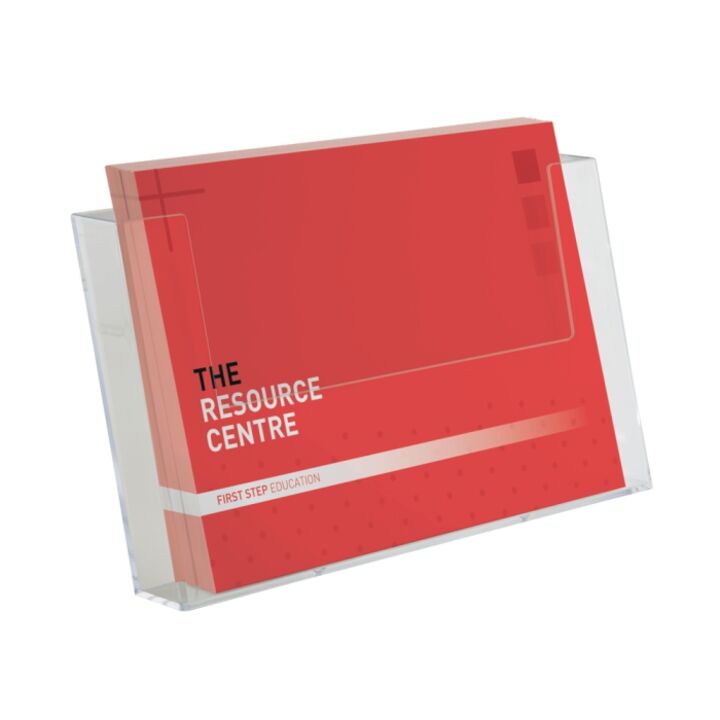 Wall mounted leaflet holder for landscape literature.png