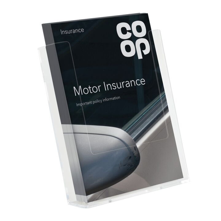 Wall Mounted Plastic Leaflet Holder Dispenser Museum Leaflet Motor Insurance Flyer.png