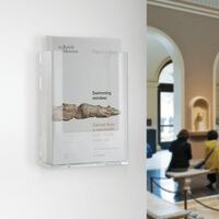Wall Mounted Plastic Leaflet Holder Dispenser Museum Leaflet.png