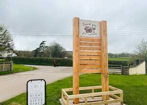 Wayfinding Totem Signage for Millers Farm Shop - Entrance & Exit Sign