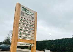 Wayfinding Totem Signage for Miller's Farm Shop