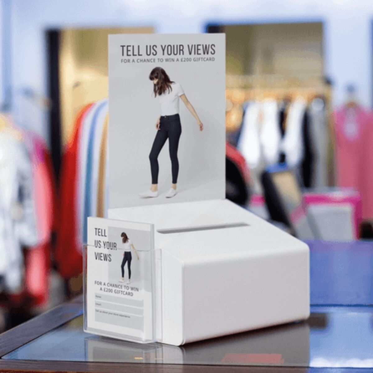 White Acrylic Suggestion Box With Header Display Poster .3.png