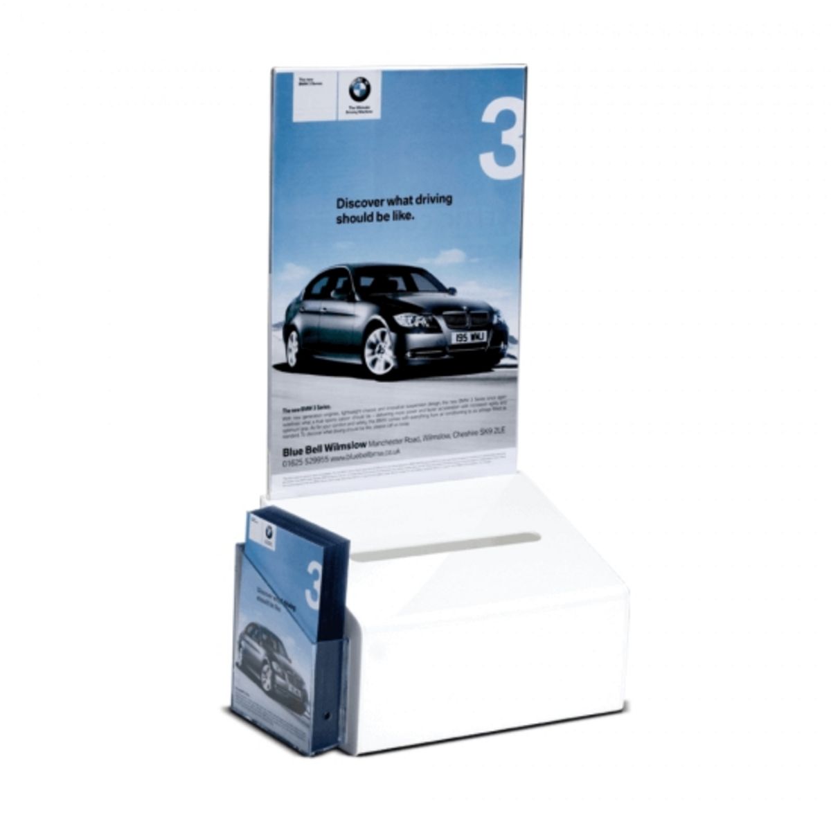 White Acrylic Suggestion Box With Header Display Poster.png