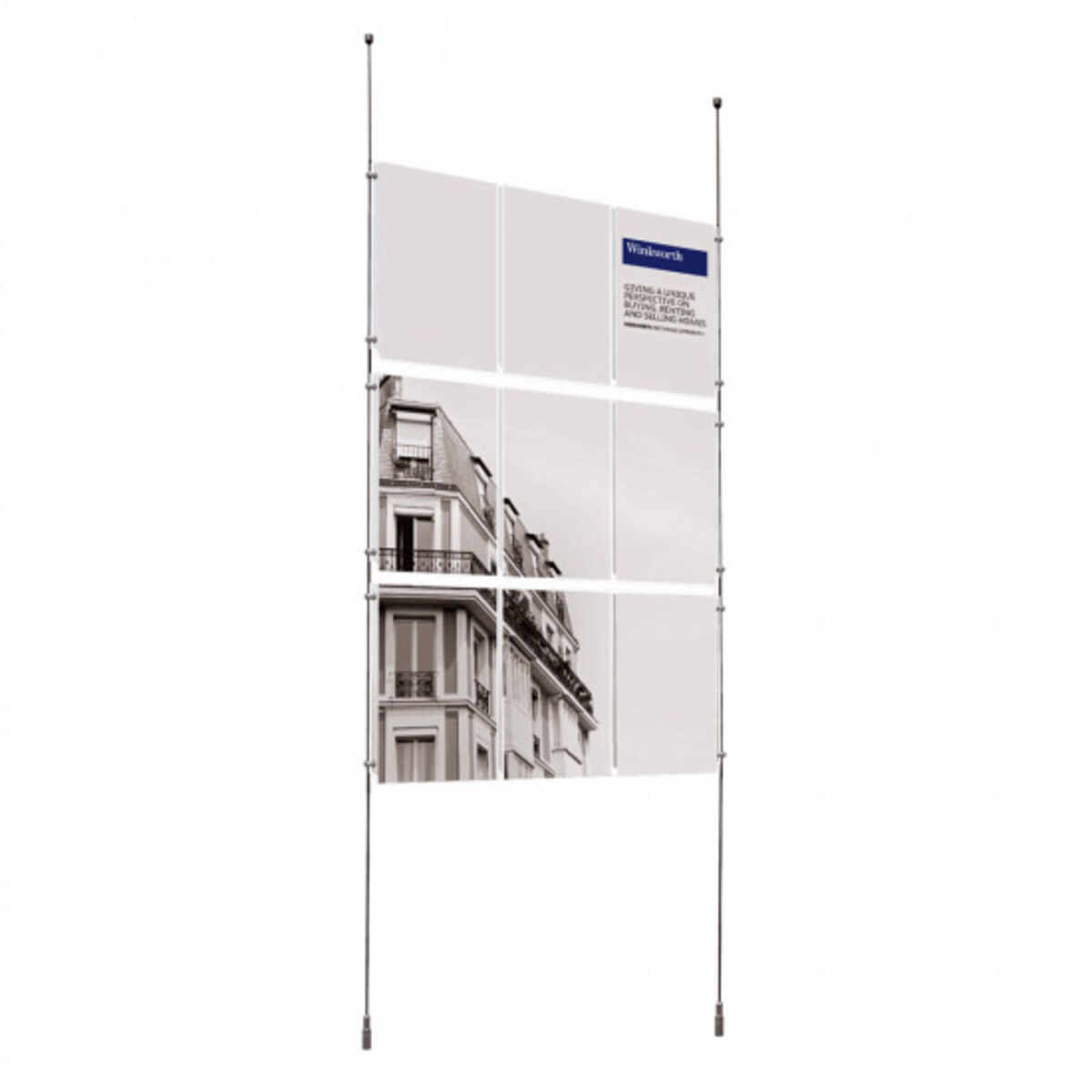 Window Display Cable Systems Floor Fitted with 9 x A4 poster pockets.png