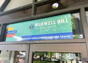Window Vinyl Application - Muswell Hill Methodist Church Window Vinyl Application - Muswell Hill Methodist Church