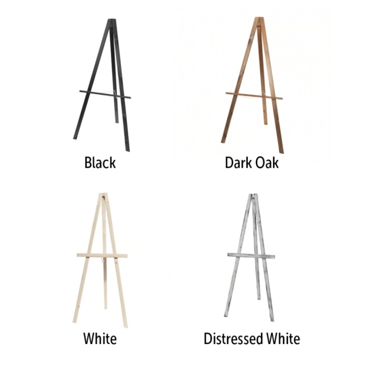 WHITE Easel Wood 5ft Floor Display Large Wedding Sign Stand
