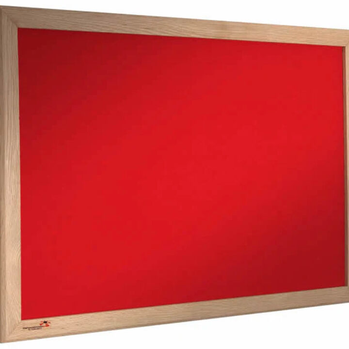 Wooden Framed Premium Felt Noticeboard - CHERRY RED.jpg