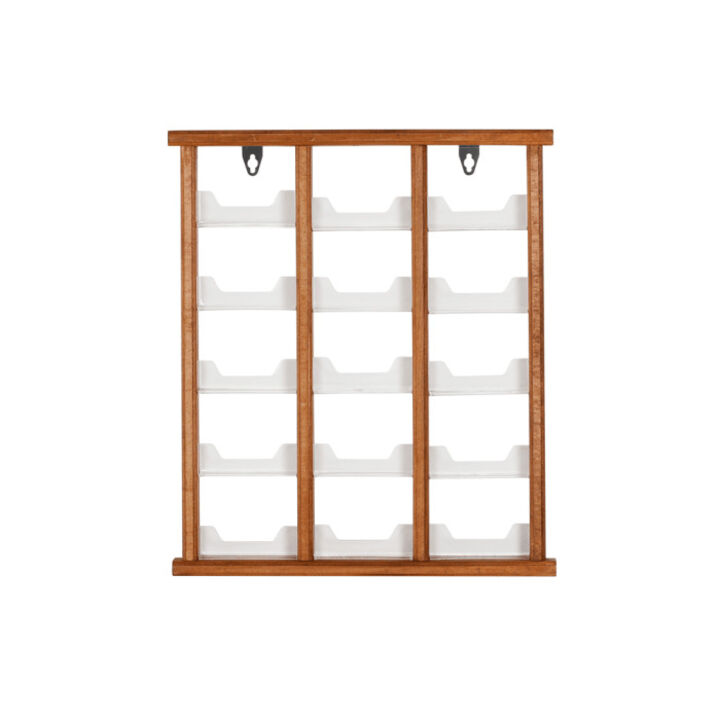 Wooden leaflet display with 15 pockets.png