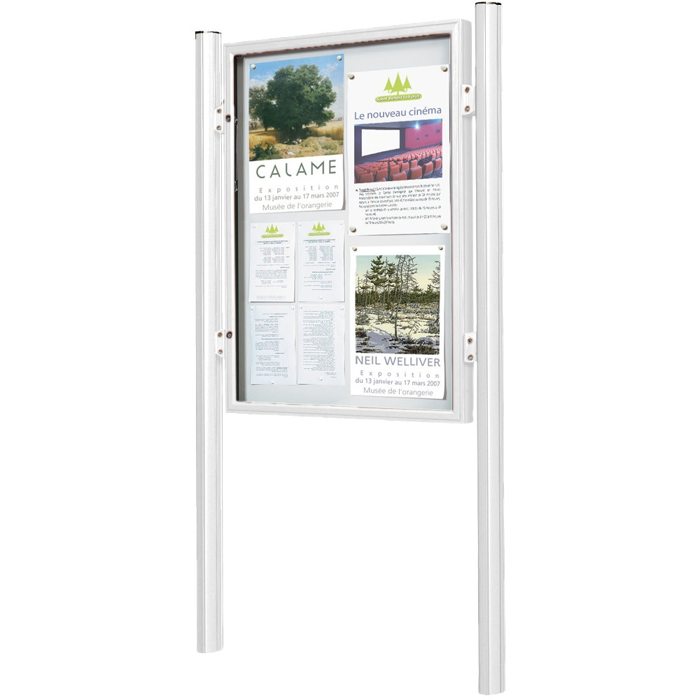 1000 Exterior Lockable Notice Board Inc. Post Kit