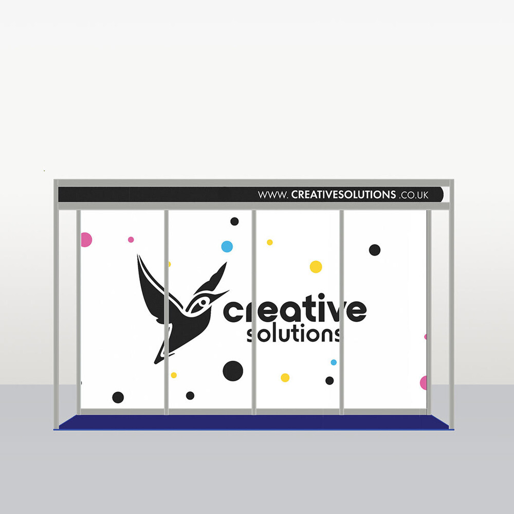 4m x 2m Recyclable Xanita Shell Scheme Graphics - Back Wall Only