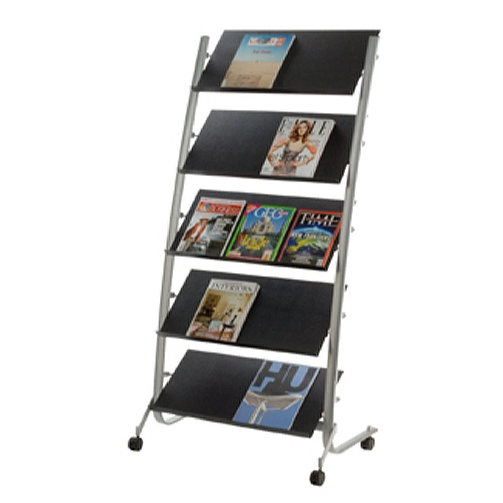 Alba 5 Level Wide Mobile Display Literature Rack (Variable Sizes)