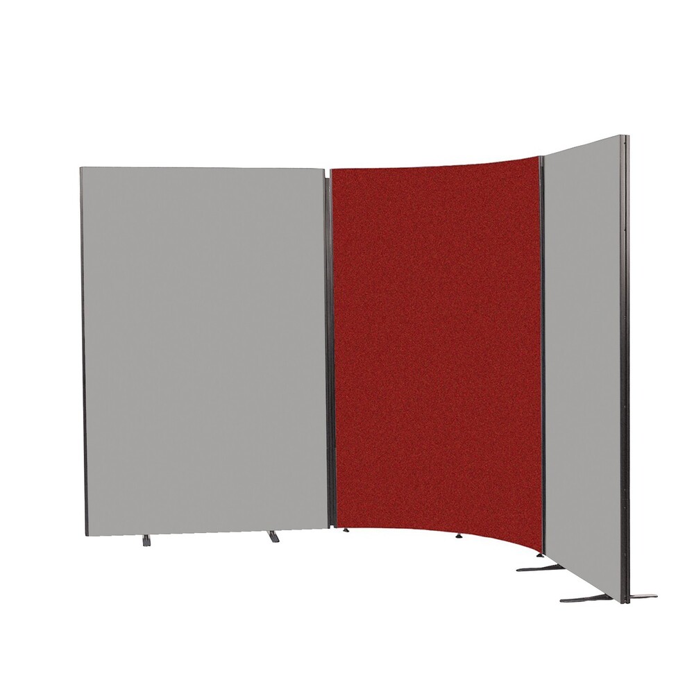 Curved Corner Partition Screen - Woven Cloth