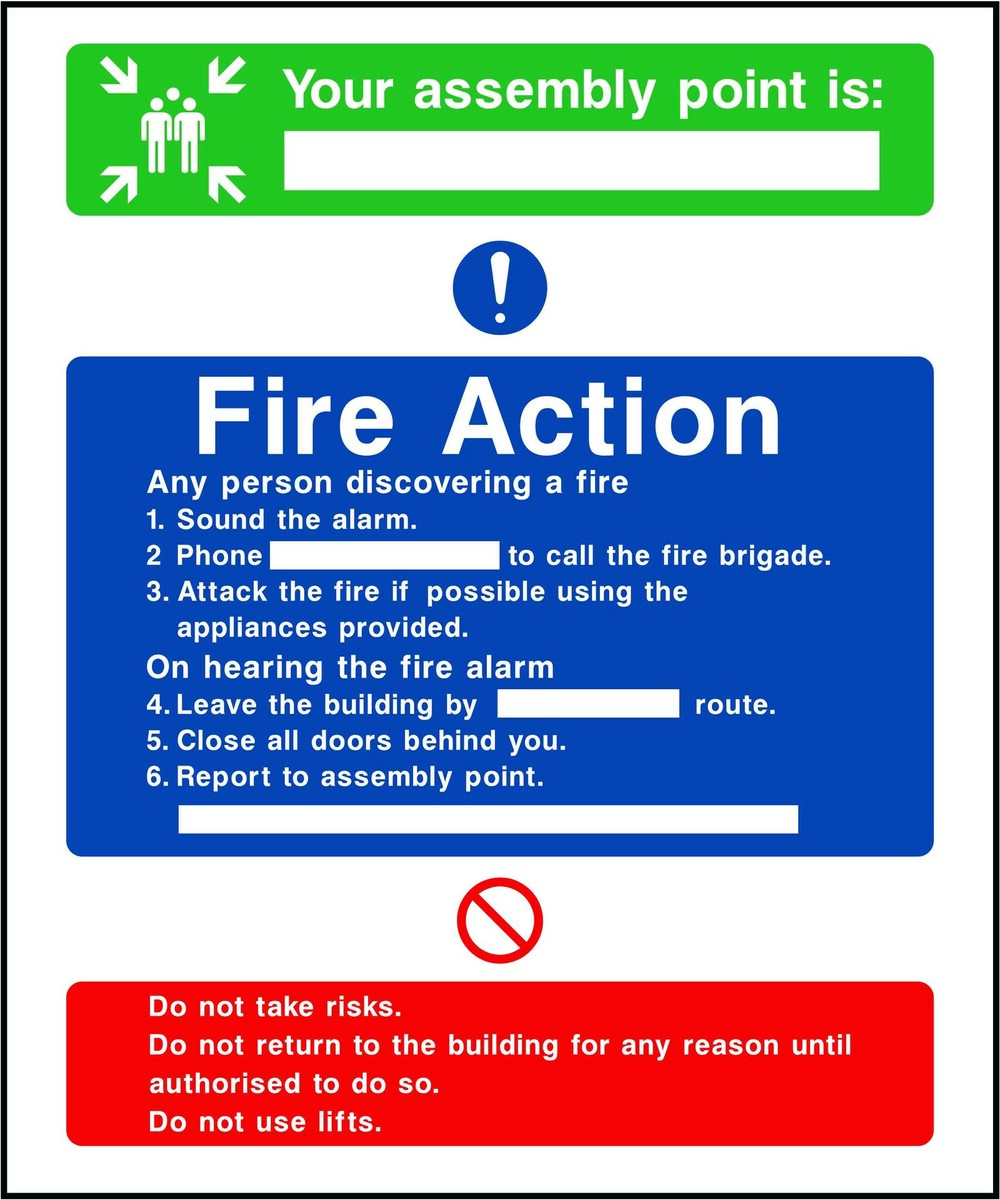 Call Point Action Signs Fire Action / Assembly Point Call Point Sign