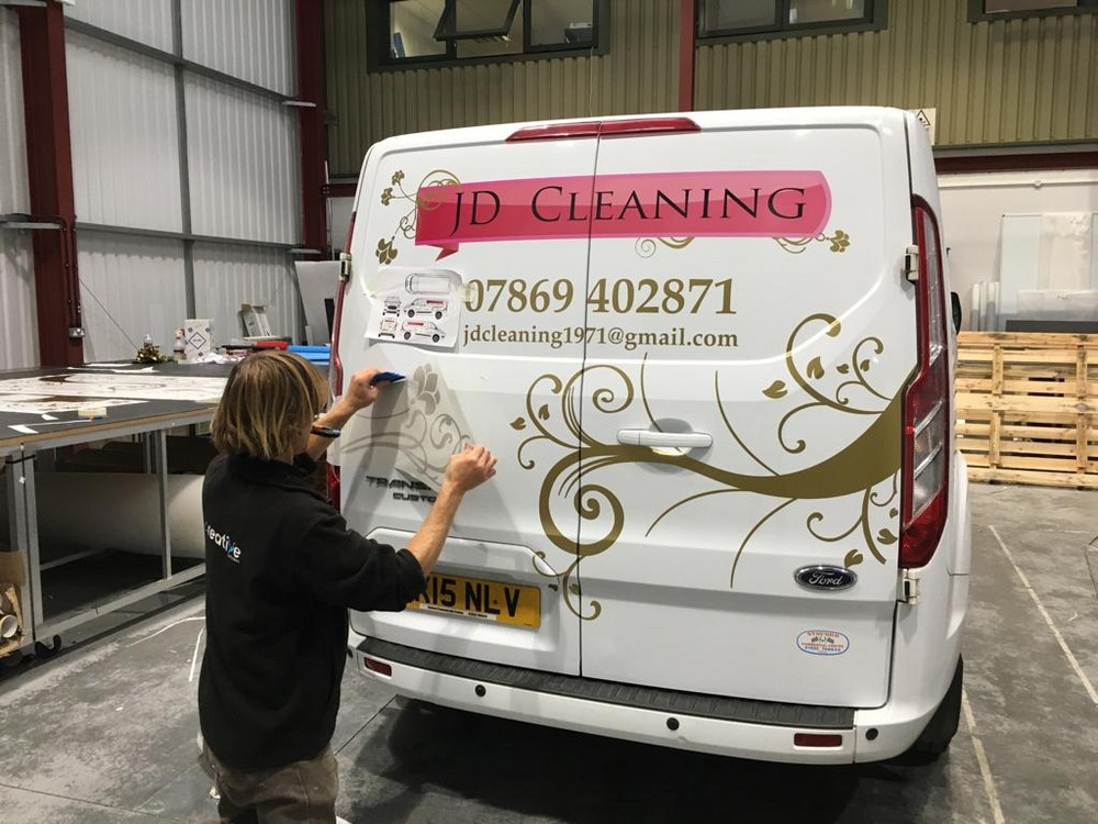 JD Cleaning Vehicle Graphics Design and Application