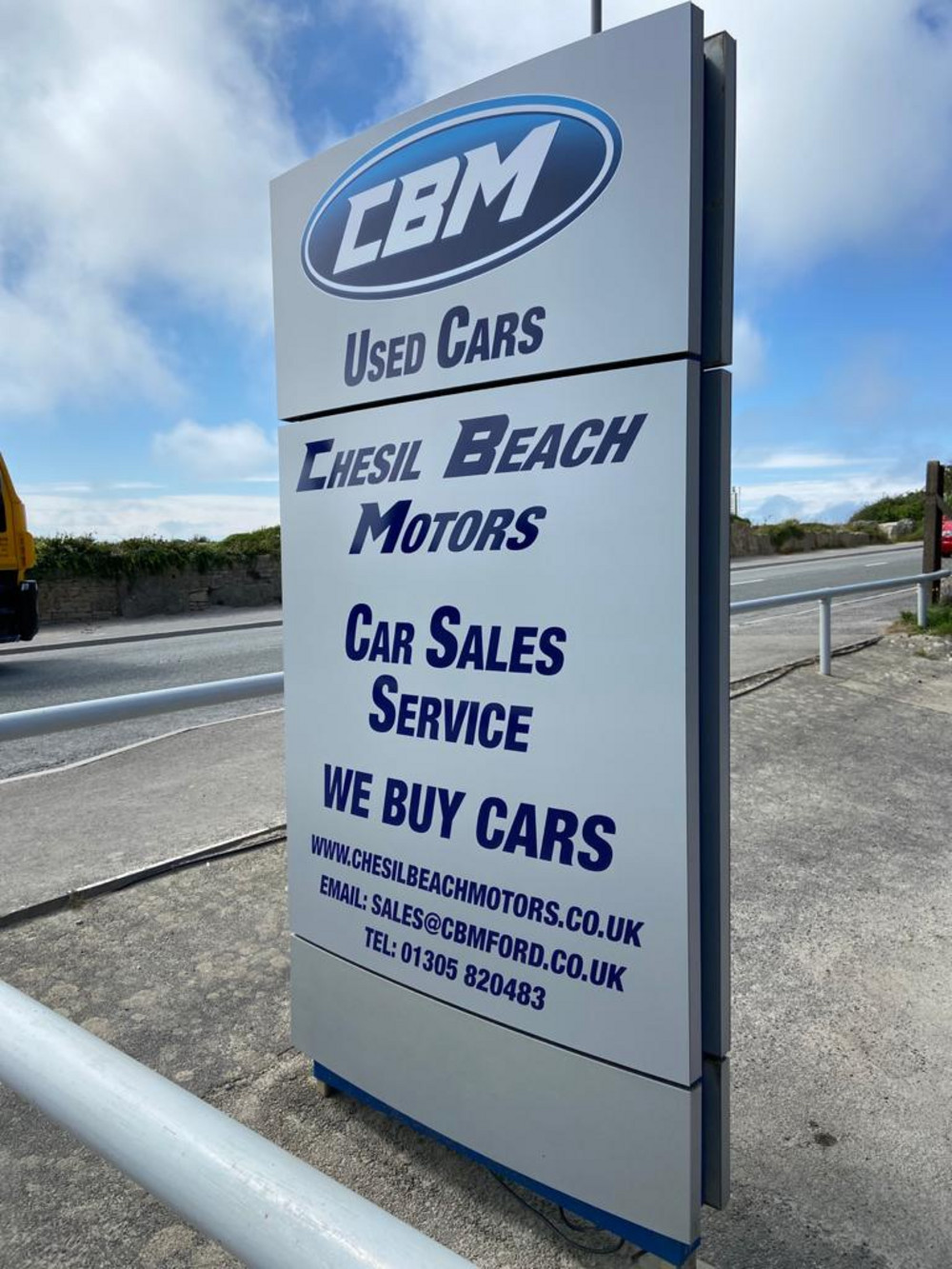 Outdoor Business Signage for Chesil Beach Motors