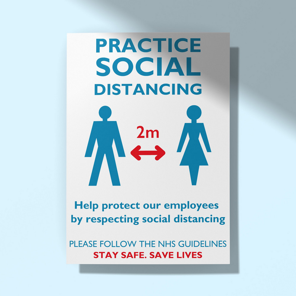 Social Distancing Sign Examples Recyclable Social Distancing Sign Boards