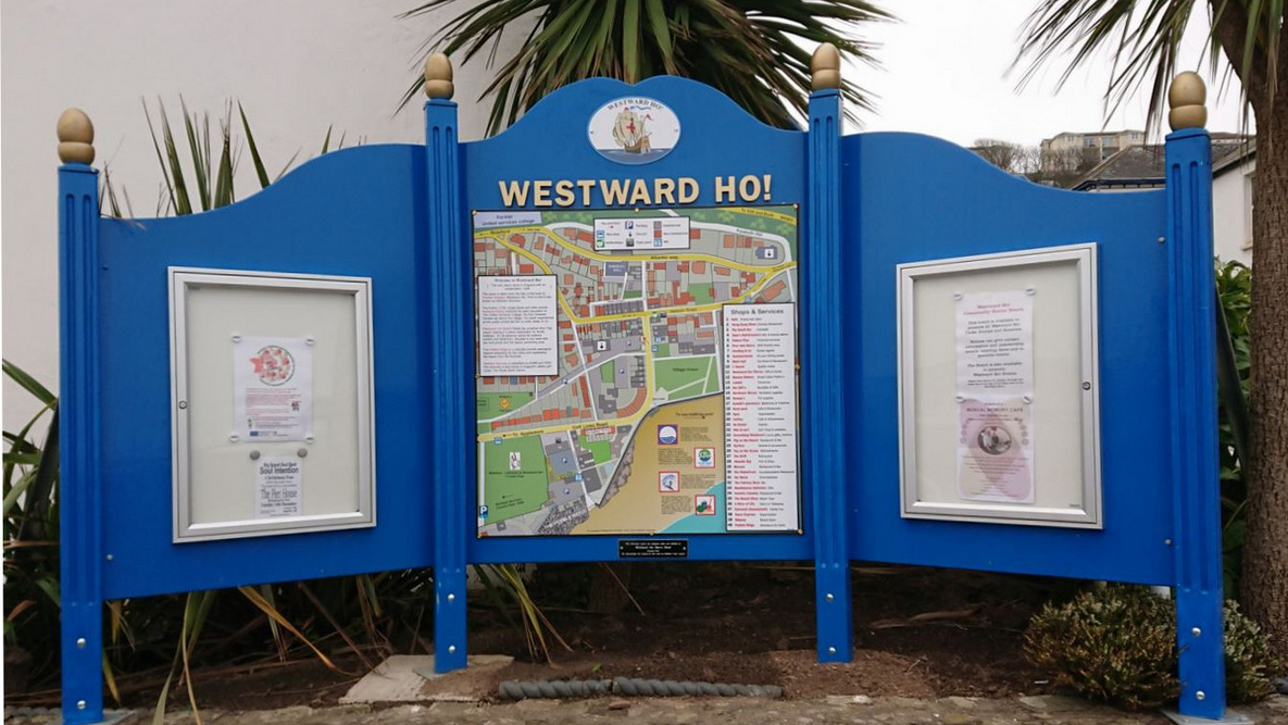 External Custom Noticeboard Display for Westward Ho! Men's Shed