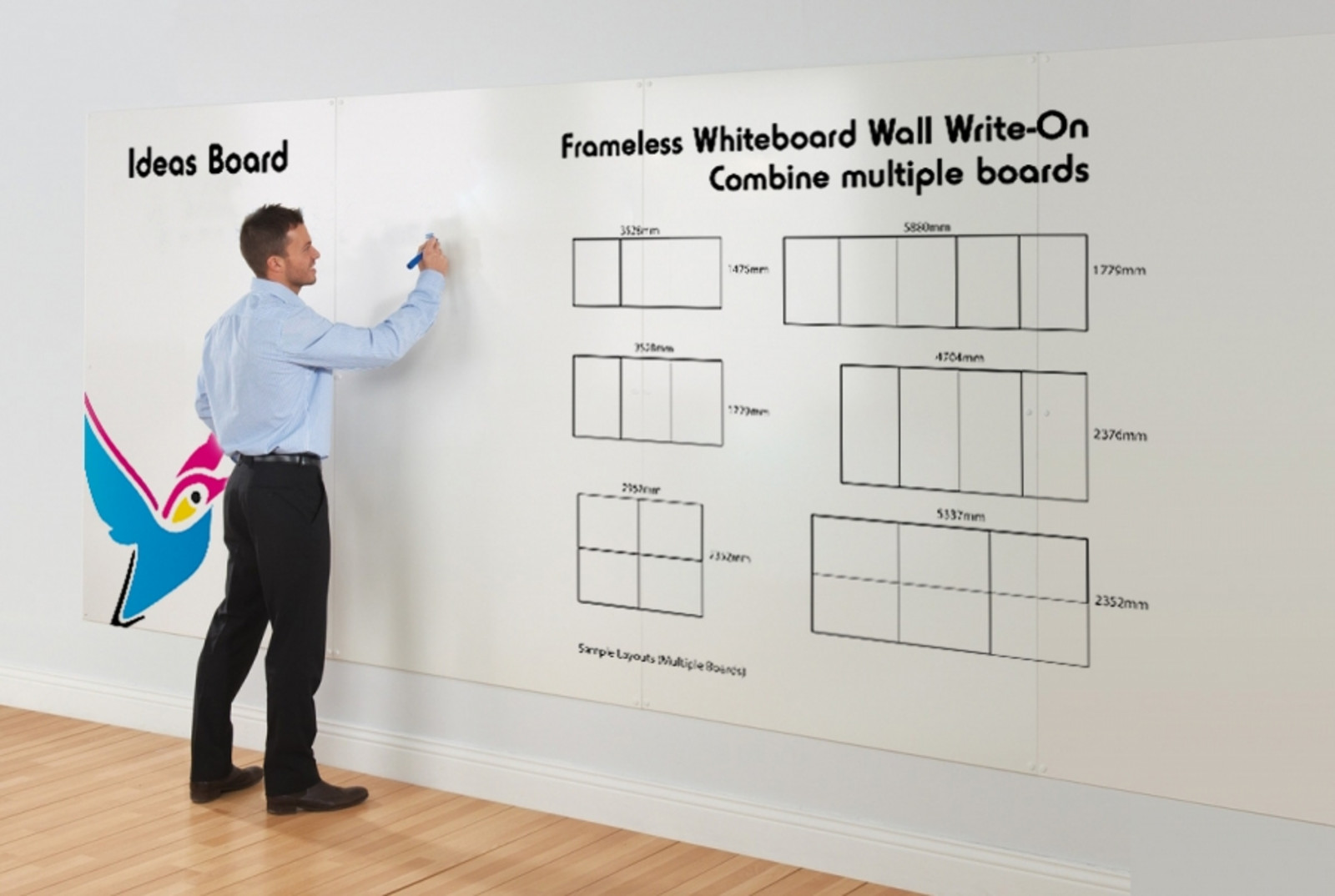 Printed Frameless Whiteboards