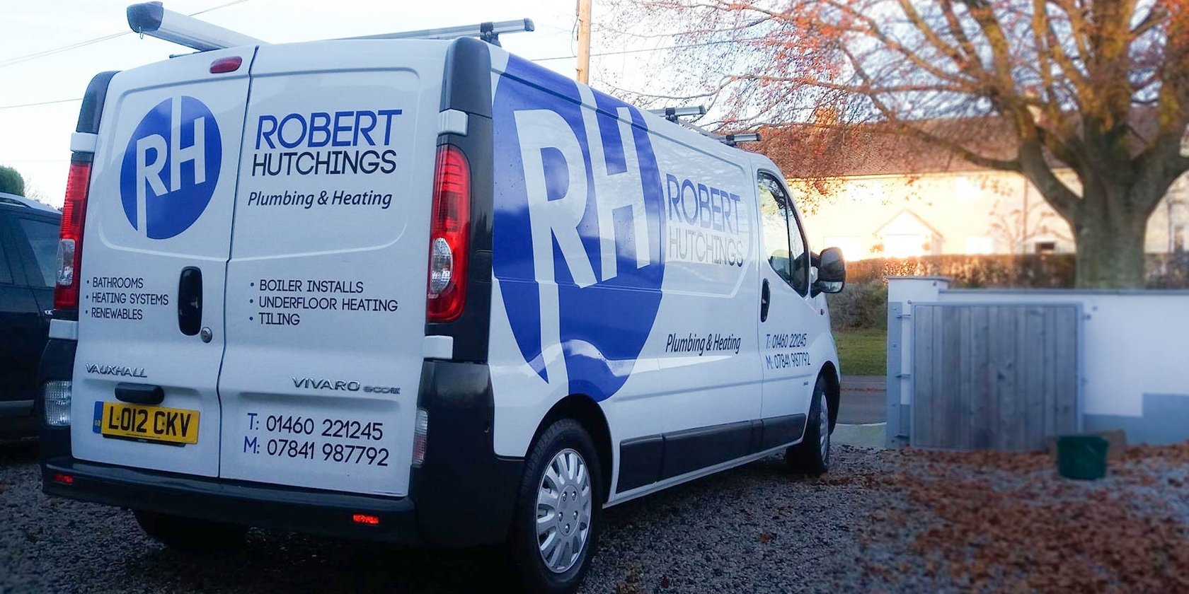 Van Sign Writing for Robert Hutchings Plumbing & Heating