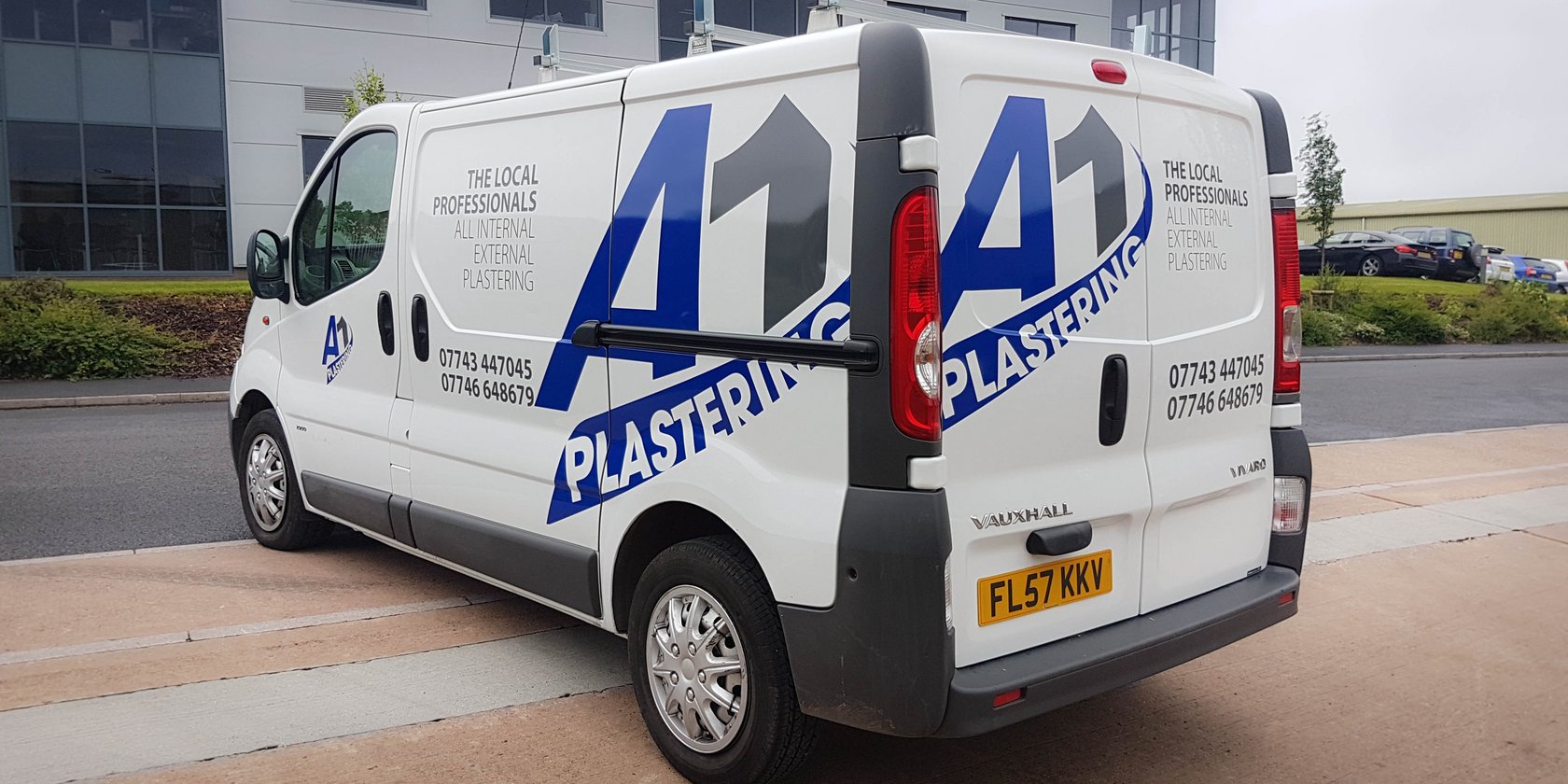A1 Plastering Van Graphics & Logo Design