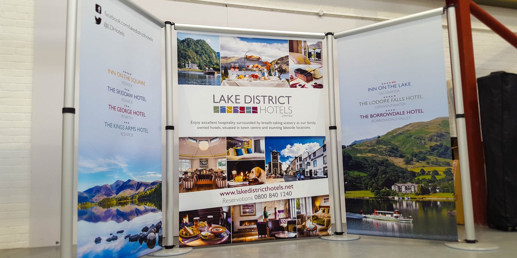 Aero Banner Stand For Lake District Hotels