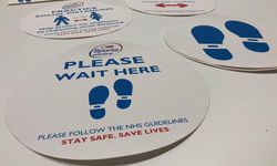 Social Distancing Anti-Slip Floor Stickers for Queen Mary’s College Sports Centre