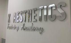 Mirror Letter Wall Design for K Aesthetics Training Academy