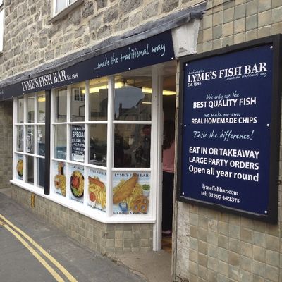 Lyme's Fish Bar Shop Sign