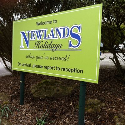 Newlands Holiday Park Post Mounted Sign