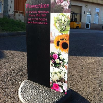 Flowertime Pavement Sign