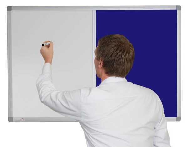Combination Magnetic Whiteboard With Premium Felt