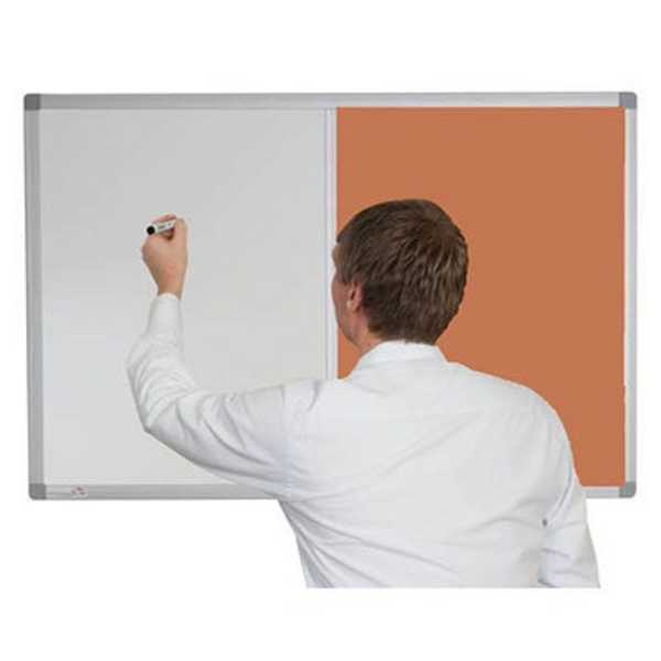 Combination Magnetic Whiteboard with Forbo Nairn Notice Board