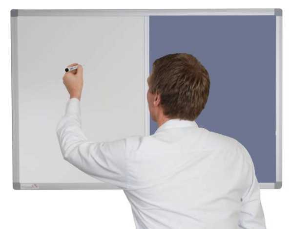 Corded Hessian and Non Magnetic Whiteboard Combination Board