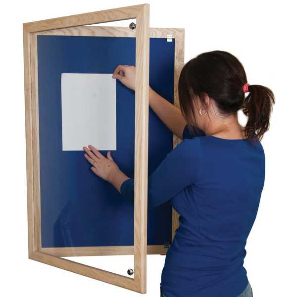 Internal Lockable Eco Wood Frame Tamper Proof Notice Board