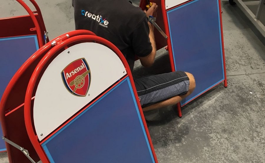 Pavement Signs being produced for Arsenal Womens Football Club