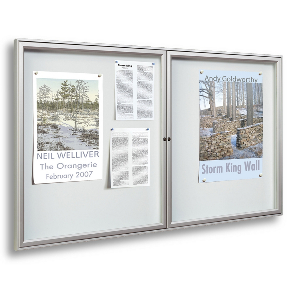 Allure Lockable Notice Board Double Hinged Doors