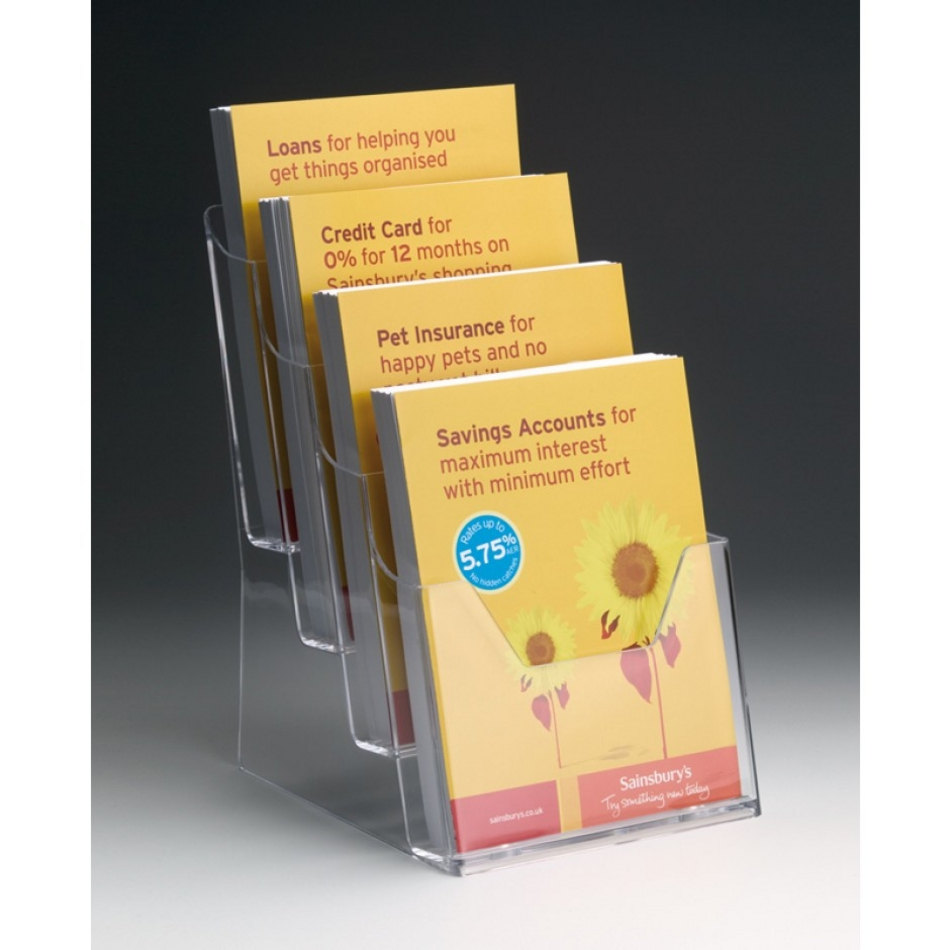 Stacked Countertop/Wall Mounted/Slatwall Leaflet & Brochure Dispensers