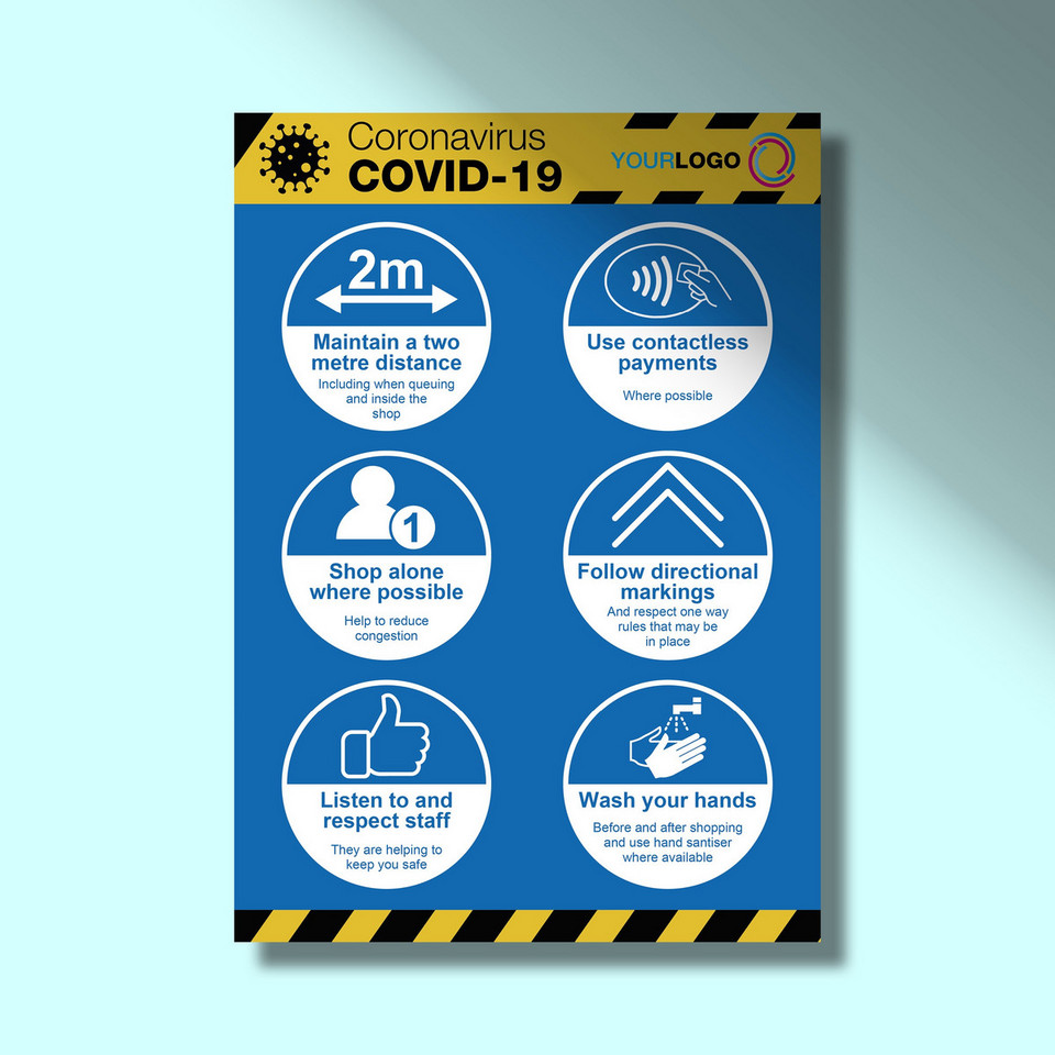Coronavirus (COVID-19) Site Safety Recyclable Signage